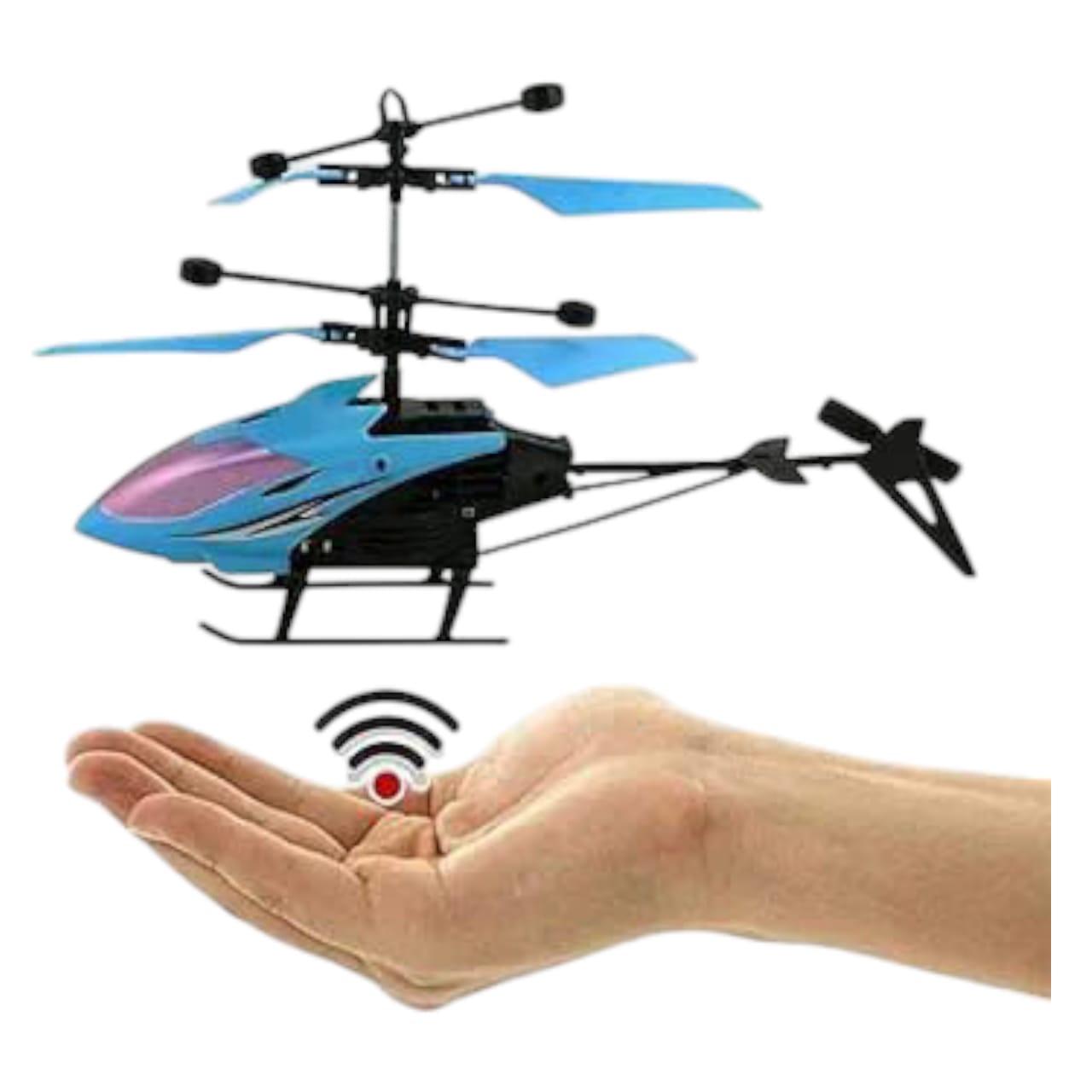 Infrared Induction LED Helicopter – Hand Sensor Controlled, Rechargeable Flying Toy | Helicopter For Children | Toy For Baby - Random Color - Model: JQ-1111