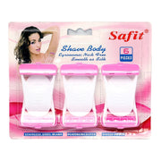 Safit Shave Body Razor Pack of 6 – White & Pink Disposable Razors for Women, Soft Blades Hair Remover for Smooth & Gentle Shaving