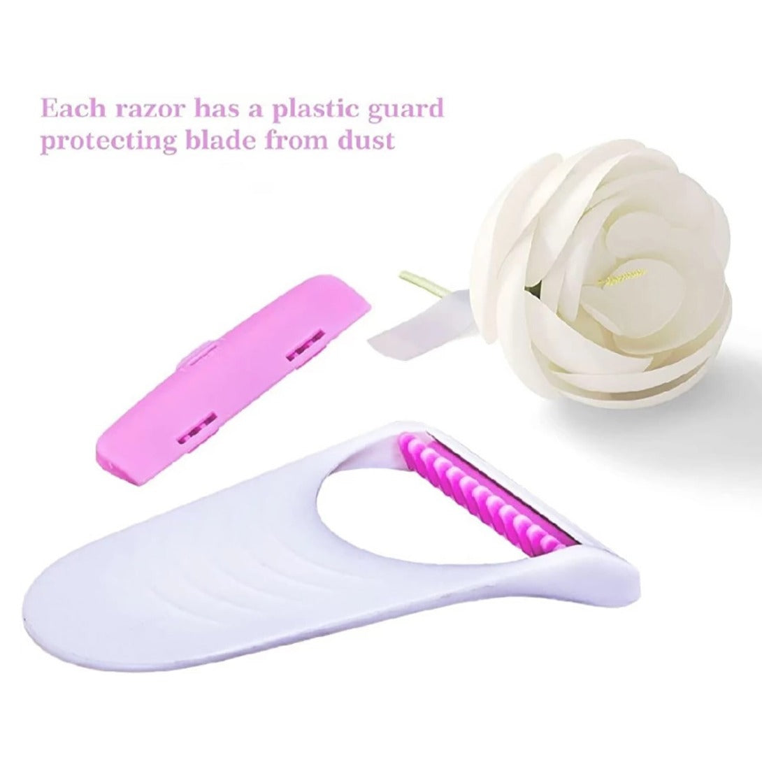 Safit Shave Body Razor Pack of 6 – White & Pink Disposable Razors for Women, Soft Blades Hair Remover for Smooth & Gentle Shaving